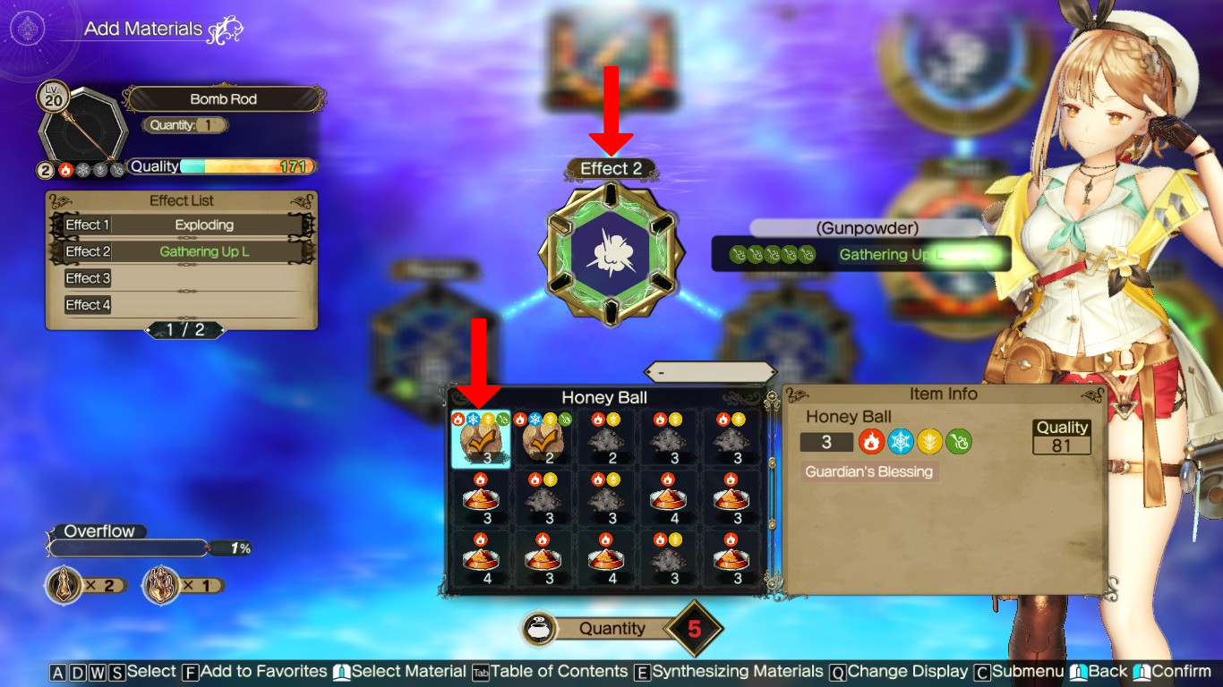 Using Honey Balls in the third Effect 2 loop | Atelier Ryza 2: Lost Legends & the Secret Fairy
