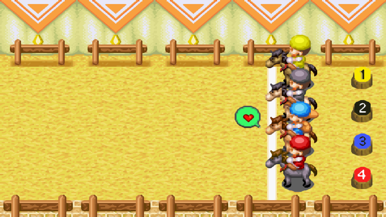 The horse race begins | Harvest Moon: Friends of Mineral Town