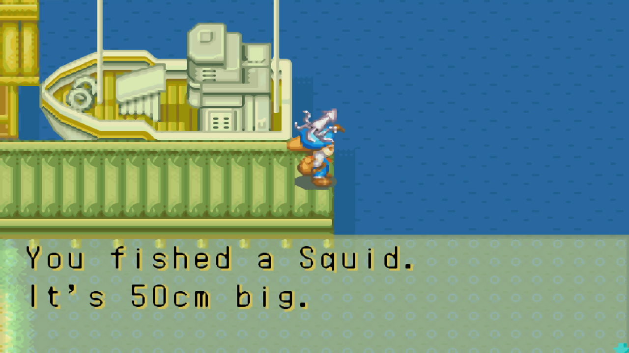 You can catch squid in the ocean during any season except winter | Harvest Moon: Friends of Mineral Town