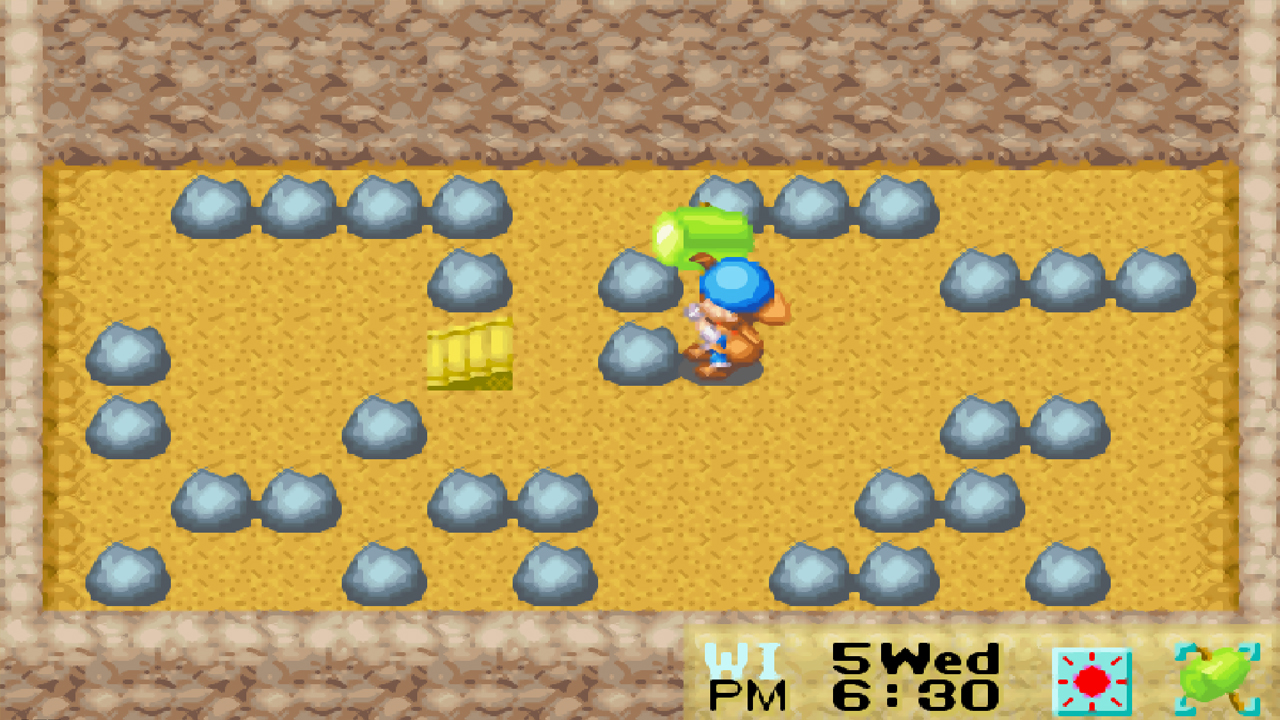 Smashing rocks to find the Kappa Jewels | Harvest Moon: Friends of Mineral Town
