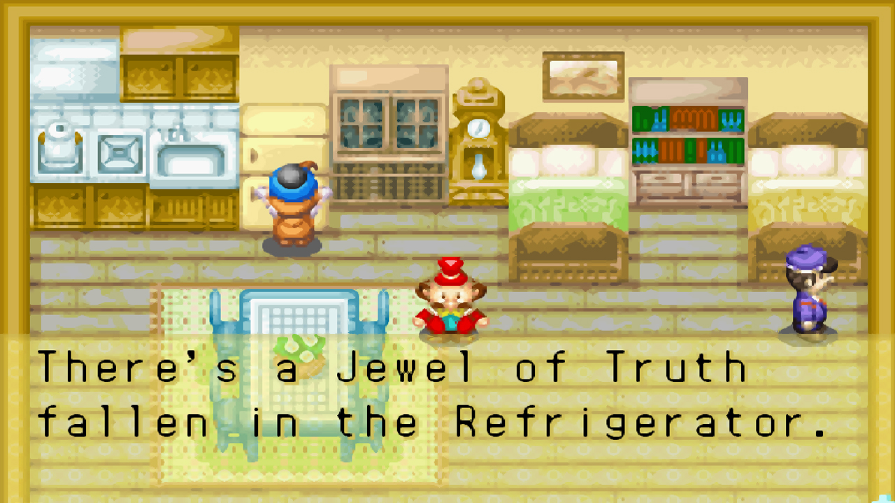 A jewel found in the mayor’s refrigerator | Harvest Moon: Friends of Mineral Town