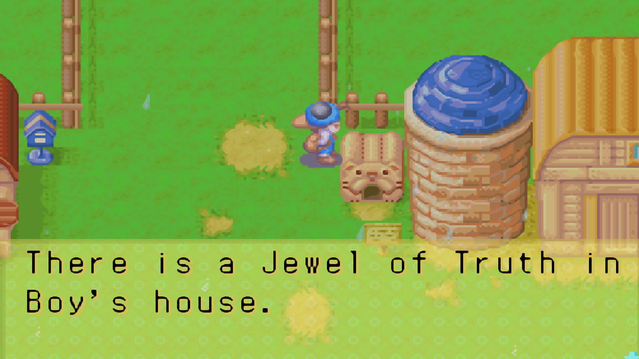 Location of the doghouse on the farm | Harvest Moon: Friends of Mineral Town