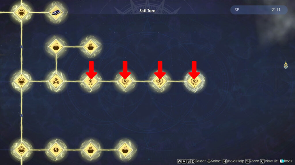 The four “Item Rebuild” nodes in the Skill Tree | Atelier Ryza 3: Alchemist of the End & the Secret Key
