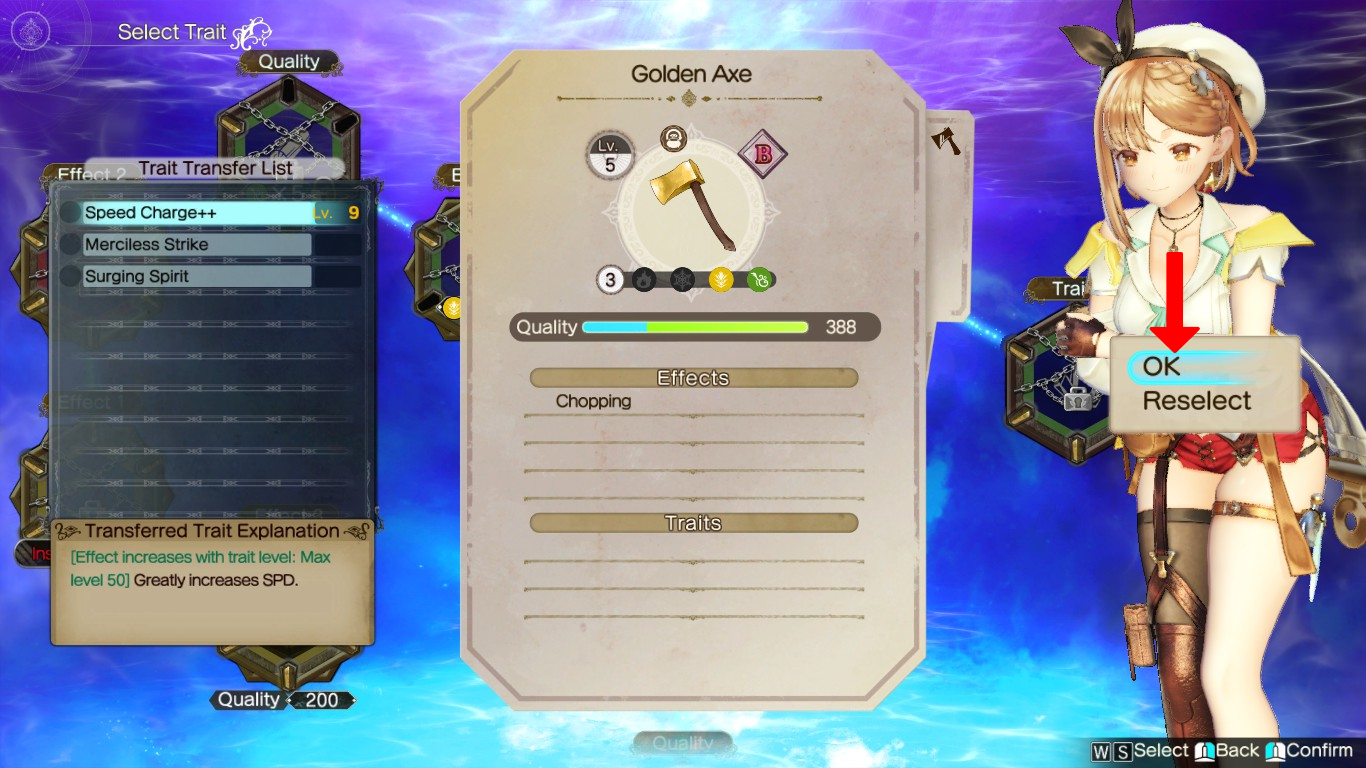Synthesizing the Golden Axe recipe | Atelier Ryza 2: Lost Legends & the Secret Fairy