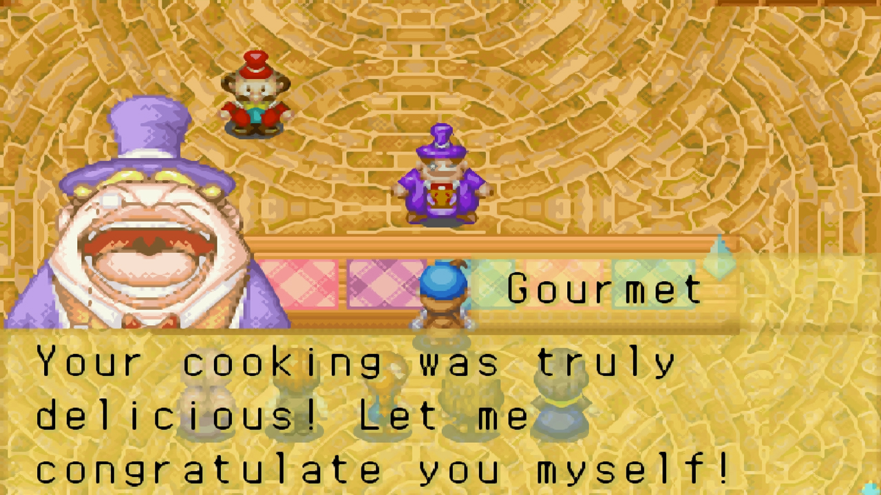 The player wins the cooking contest | Harvest Moon: Friends of Mineral Town