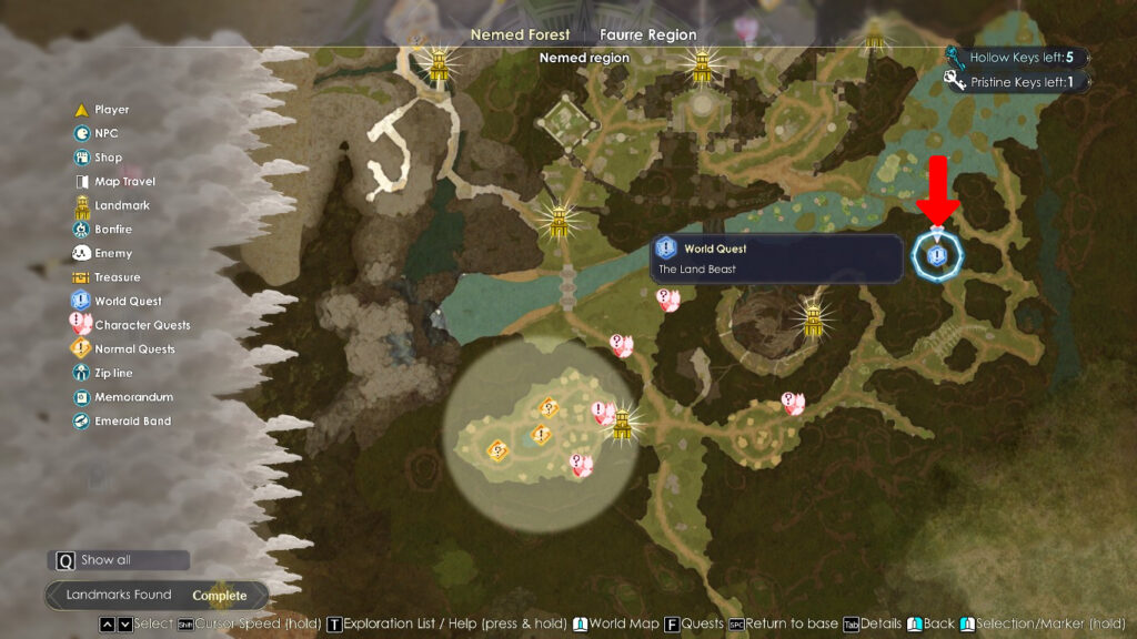The Land Beast quest location | Atelier Ryza 3: Alchemist of the End & the Secret Key