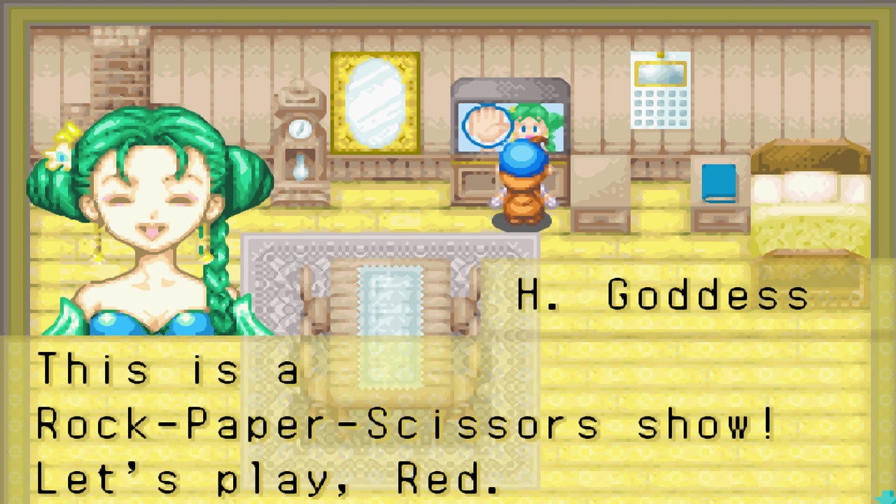 Playing a game with the Harvest Goddess | Harvest Moon: Friends of Mineral Town