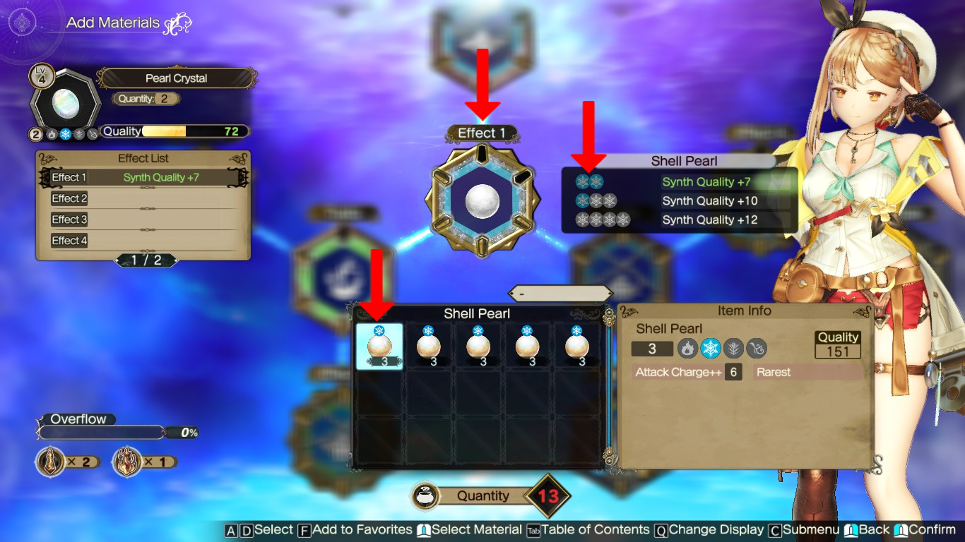 Inserting a Shell Pearl in the Effect 1 loop | Atelier Ryza 2: Lost Legends & the Secret Fairy