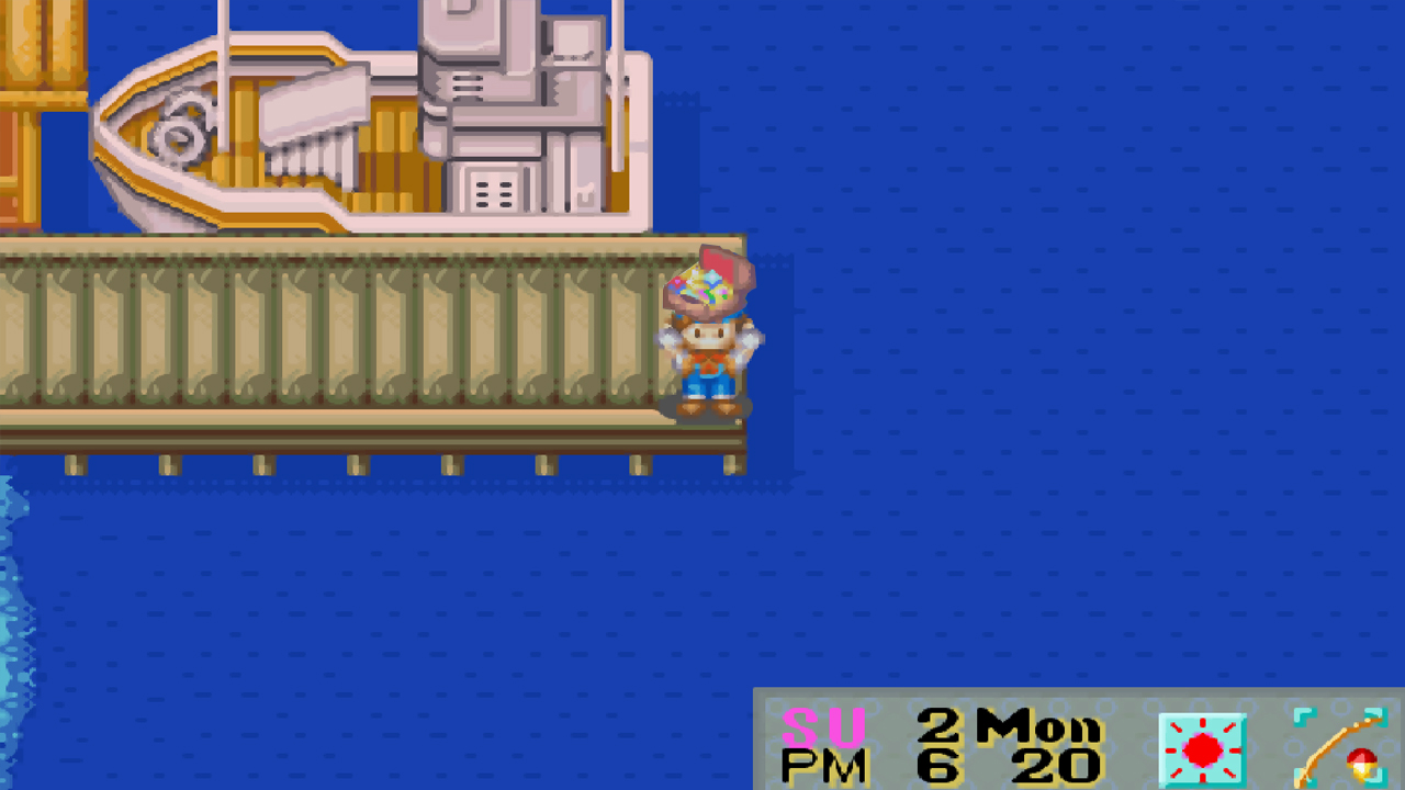 Catching a pirate treasure during summer | Harvest Moon: Friends of Mineral Town