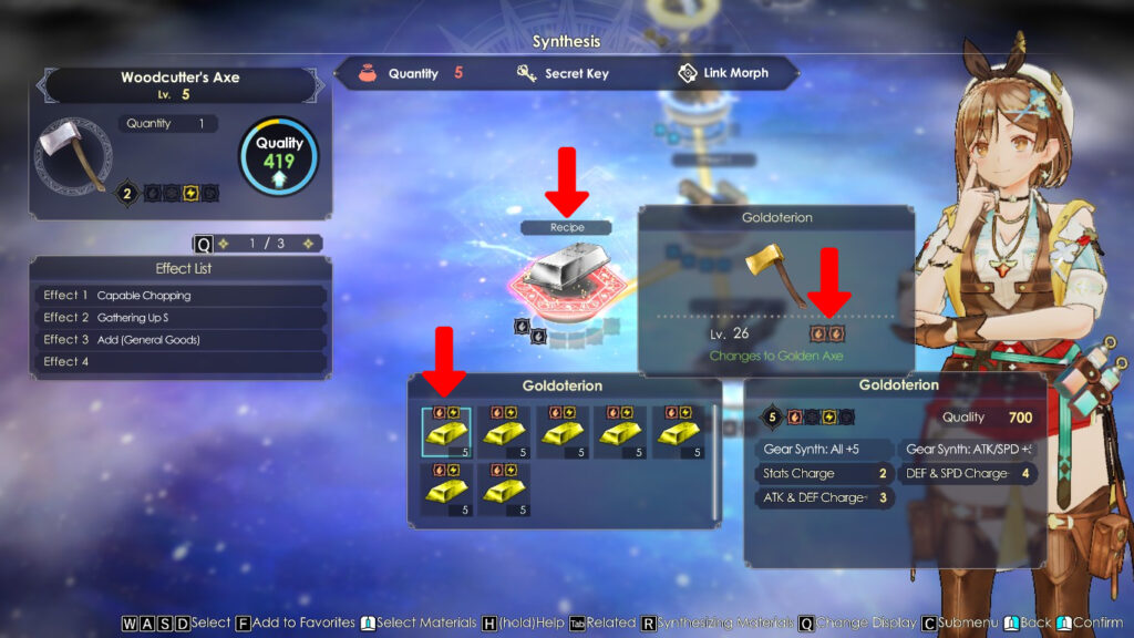 Adding a Goldoterion to the Recipe loop | Atelier Ryza 3: Alchemist of the End & the Secret Key