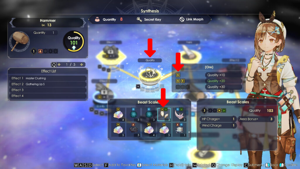 Adding Beast Scales to the Quality loop | Atelier Ryza 3: Alchemist of the End & the Secret Key