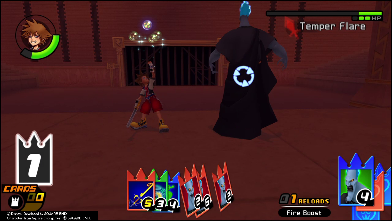 Sleights and combos with decent values should stop Temper Flare in its tracks | Kingdom Hearts Re:Chain of Memories