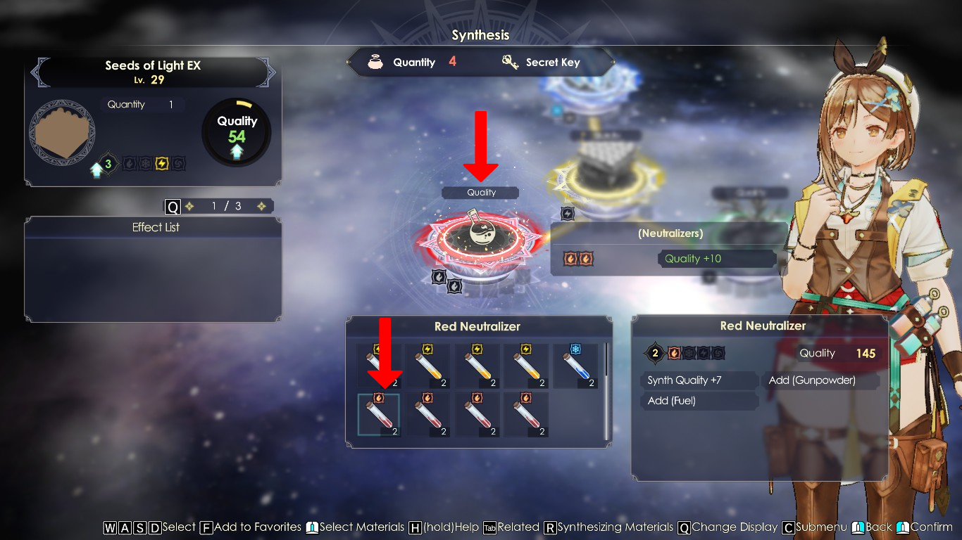 Using a Red Neutralizer in the second Quality loop | Atelier Ryza 3: Alchemist of the End & the Secret Key