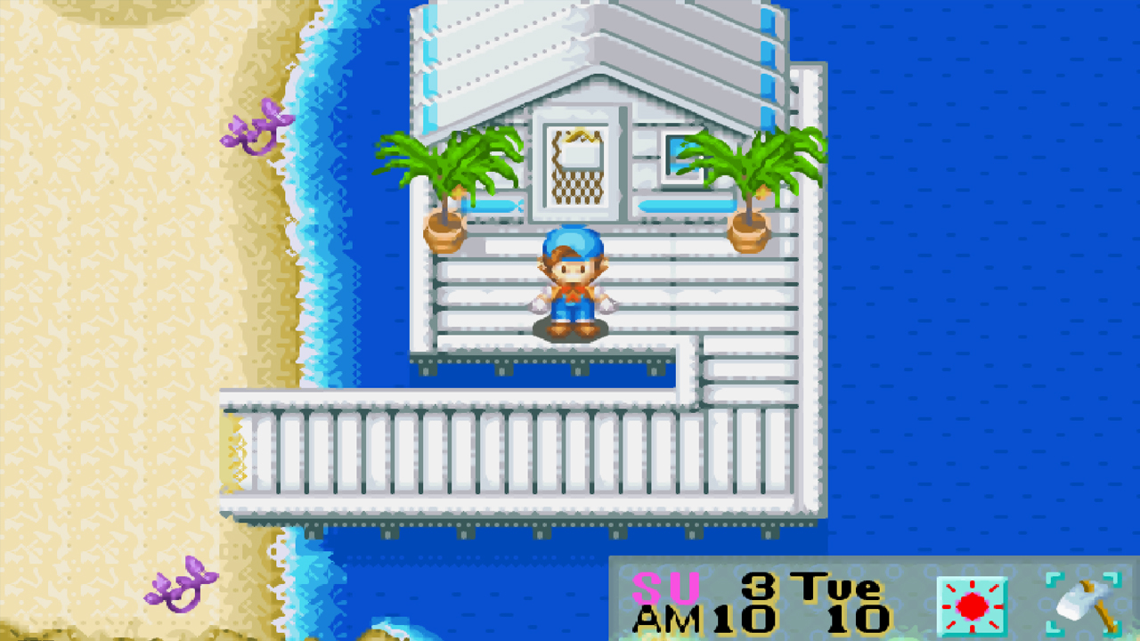 Exterior view of the seaside cottage | Harvest Moon: Friends of Mineral Town