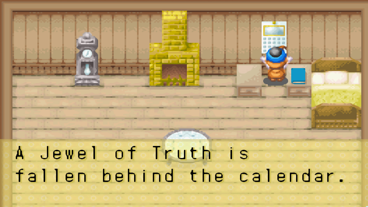 You can find a jewel inside the mountain cottage | Harvest Moon: Friends of Mineral Town