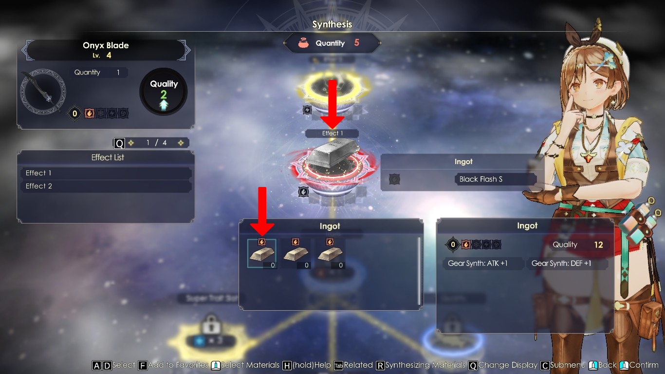 Inserting an Ingot in the Effect 1 loop | Atelier Ryza 3: Alchemist of the End & the Secret Key