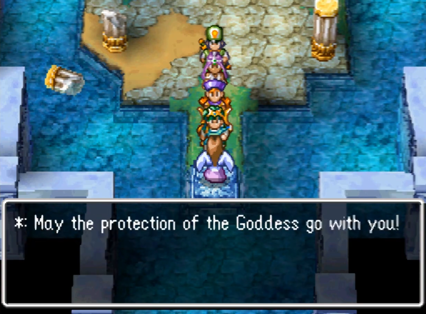 Talk to the angel in Heaven’s Haven to heal and save | Dragon Quest IV