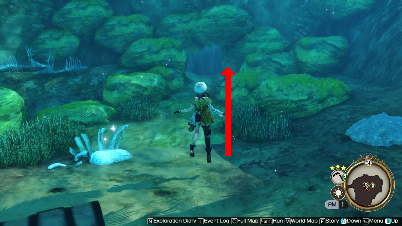The underwater cave leading to the Water Spirit’s Sanctuary | Atelier Ryza 2: Lost Legends & the Secret Fairy