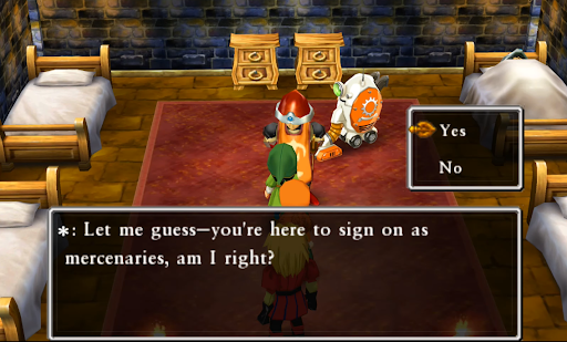 Talk to this guard to get enlisted! (2) | Dragon Quest VII