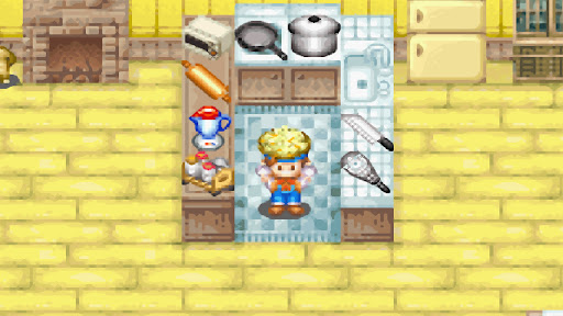 You can make several dishes from corn, including popcorn which most people like | Harvest Moon: Friends of Mineral Town