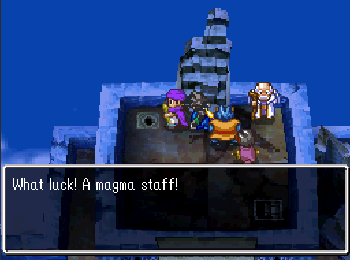 The top of the the tower, where the Magma Staff is located | Dragon Quest V