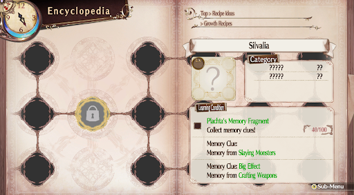 Memory Clues | Atelier Sophie: The Alchemist of the Mysterious Book