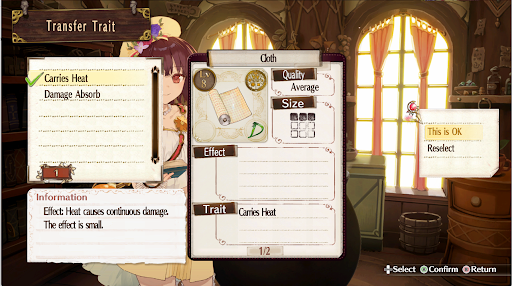 Transferring traits | Atelier Sophie: The Alchemist of the Mysterious Book