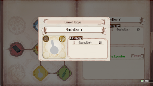 Neutralizer Y recipe | Atelier Sophie: The Alchemist of the Mysterious Book