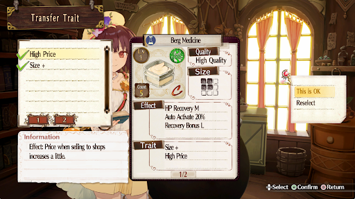 Berg medicine with size+ | Atelier Sophie: The Alchemist of the Mysterious Book