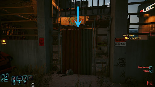 Entrance option 1: Locked Side Door, requires a Technical Ability check to open | Cyberpunk 2077