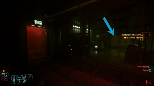 Double door on the left side of the room | Cyberpunk 2077