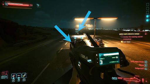 Approaching Militech patrol. 2 stars were enough to summon 2 fully manned armored vehicles | Cyberpunk 2077