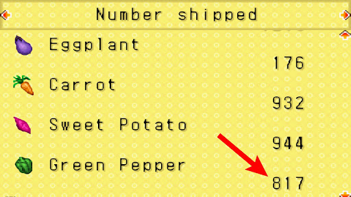 You can check the number of crops you’ve shipped at the “Memo” window | Harvest Moon: Friends of Mineral Town