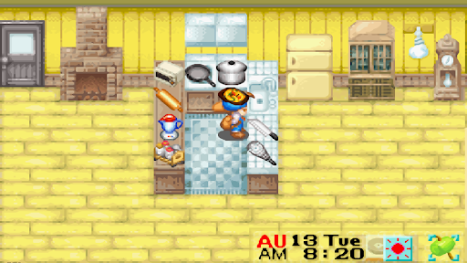 The player cooks fried noodles with green peppers | Harvest Moon: Friends of Mineral Town