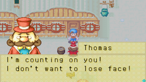 Mayor Thomas requests an item from the player | Harvest Moon: Friends of Mineral Town