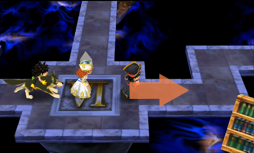 Walk around this room counterclockwise to get to the last area (3) | Dragon Quest VII