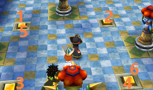Step on the switches following this order | Dragon Quest VII