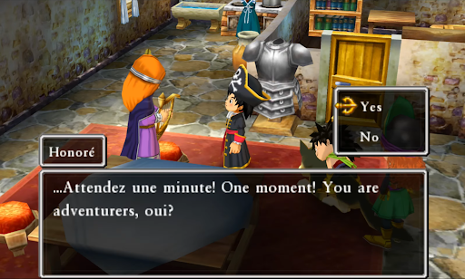 Talk to Honoré in his house to receive a fake Flying Carpet | Dragon Quest VII