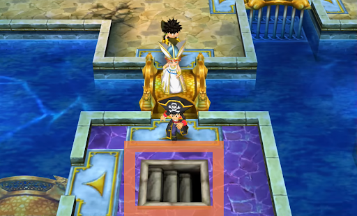 Skip the sixth button and follow the path clockwise to reach the last floor (3) | Dragon Quest VII