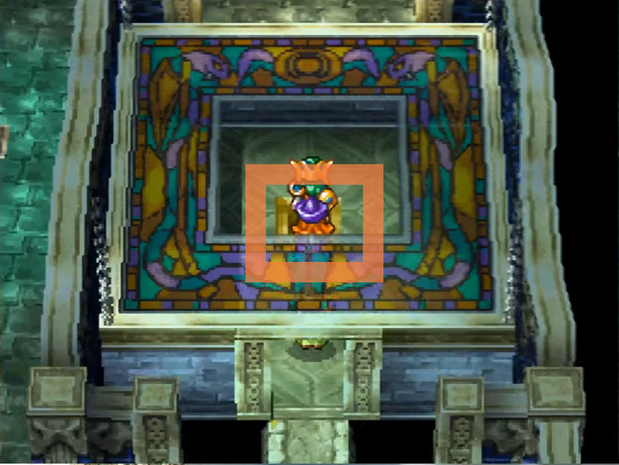 Walk over the elevator roof to get to the other side of the pit (1) | Dragon Quest IV