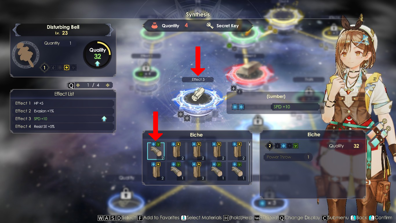 Using Eiche to fill the Effect 3 loop | Atelier Ryza 3: Alchemist of the End & the Secret Key