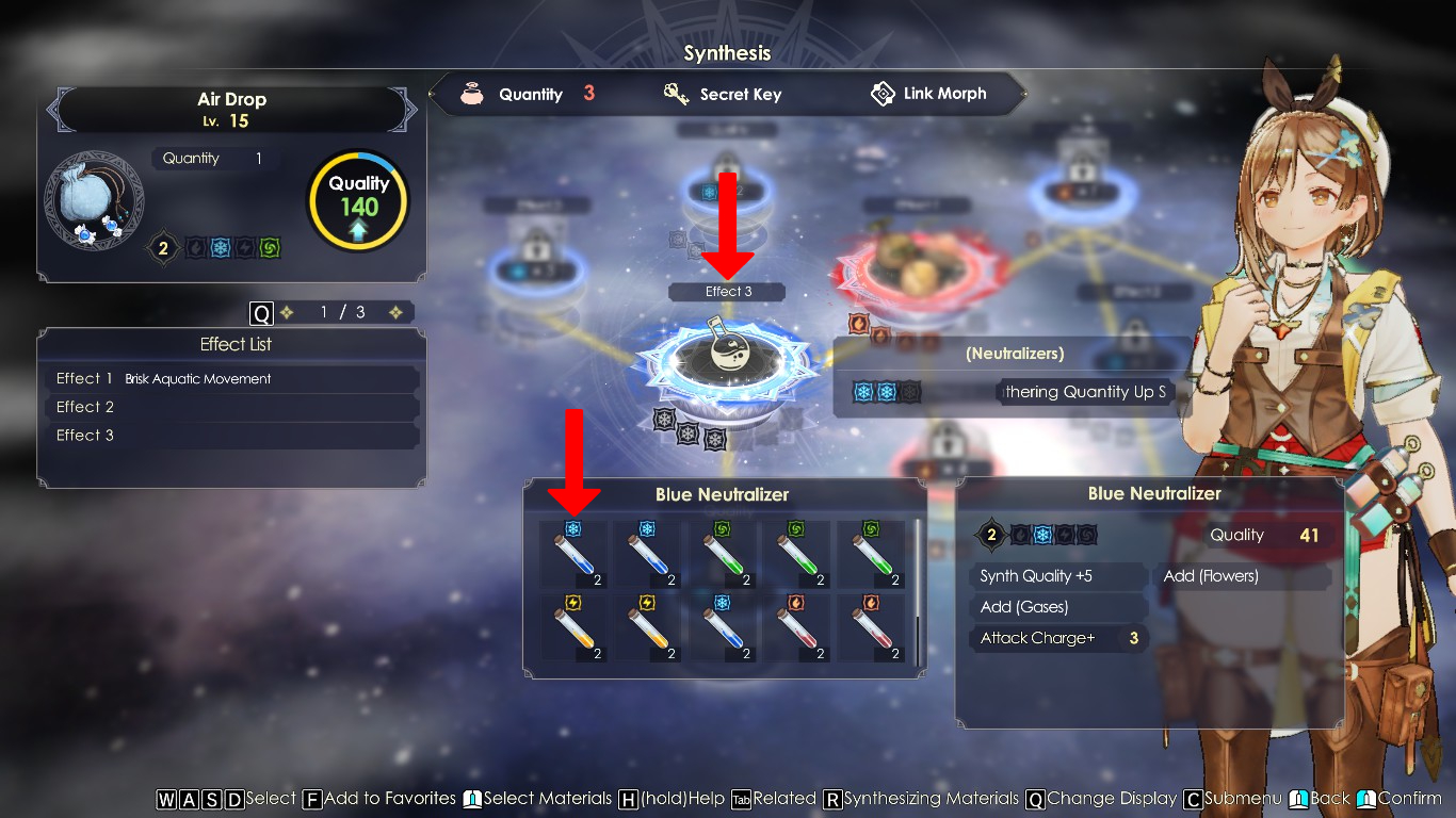 Adding Blue Neutralizers to the Effect 3 loop | Atelier Ryza 3: Alchemist of the End & the Secret Key