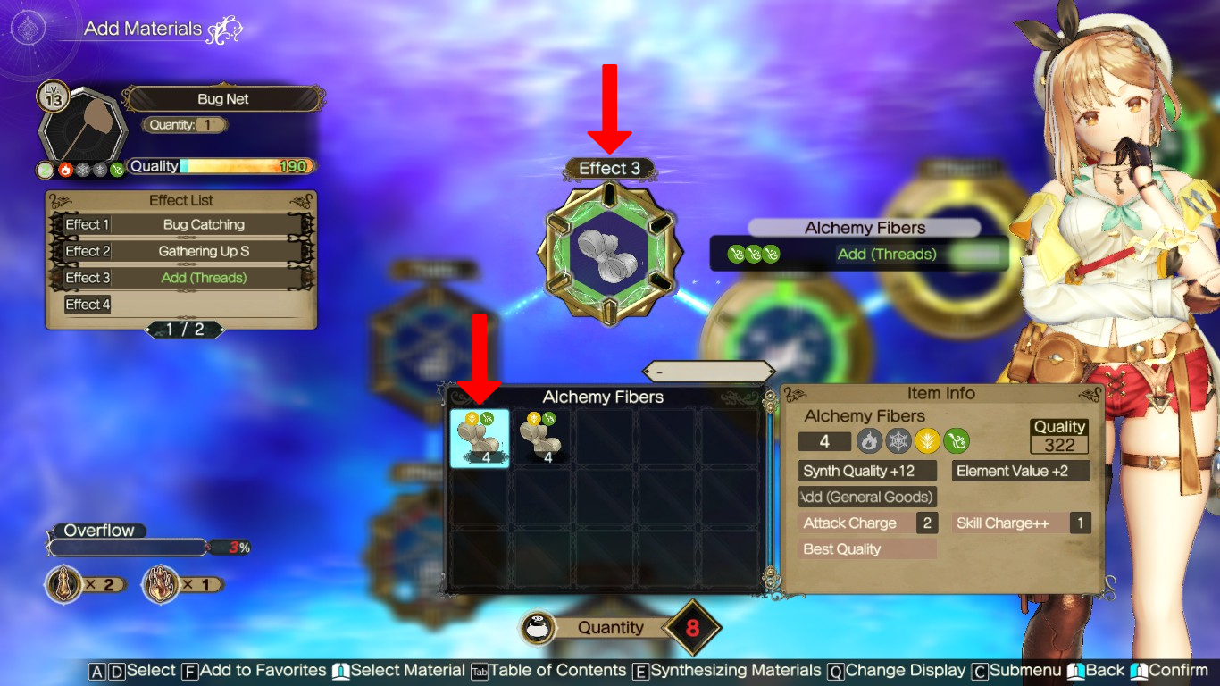 Inserting Alchemy Fibers in the Effect 3 loop | Atelier Ryza 2: Lost Legends & the Secret Fairy