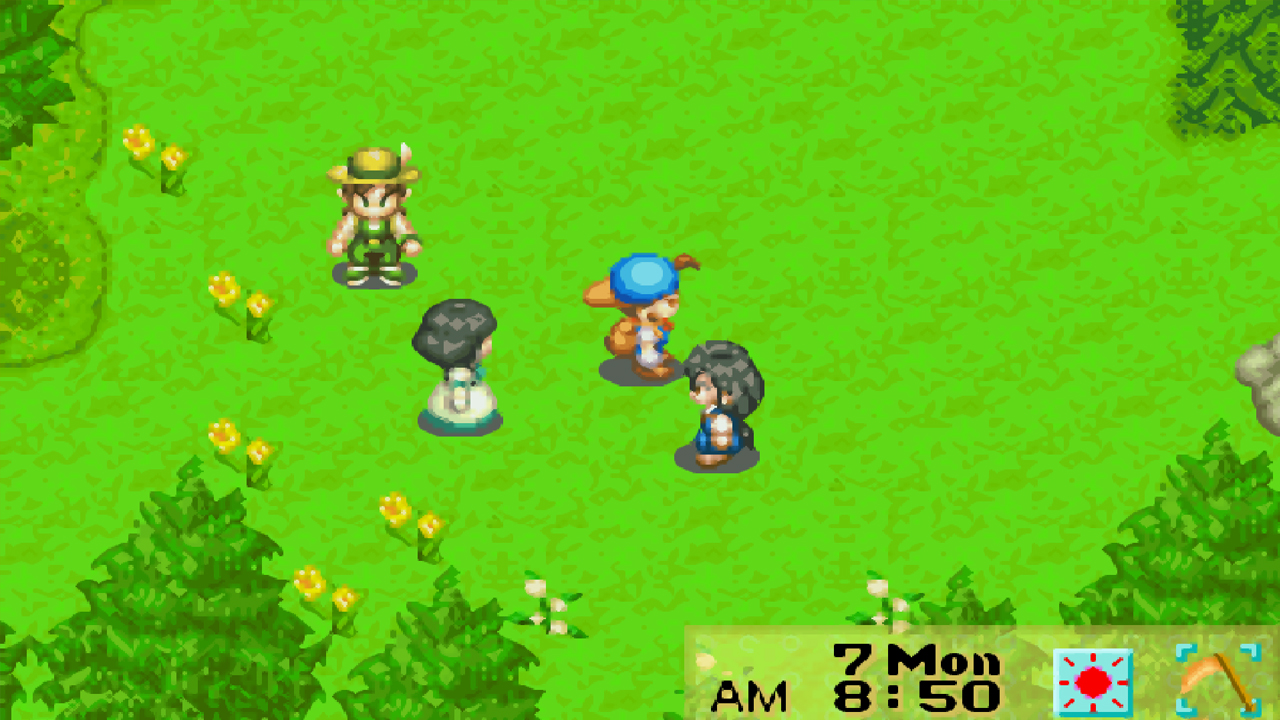 On Mondays, you can find Mary and her family on Mother’s Hill | Harvest Moon: Friends of Mineral Town