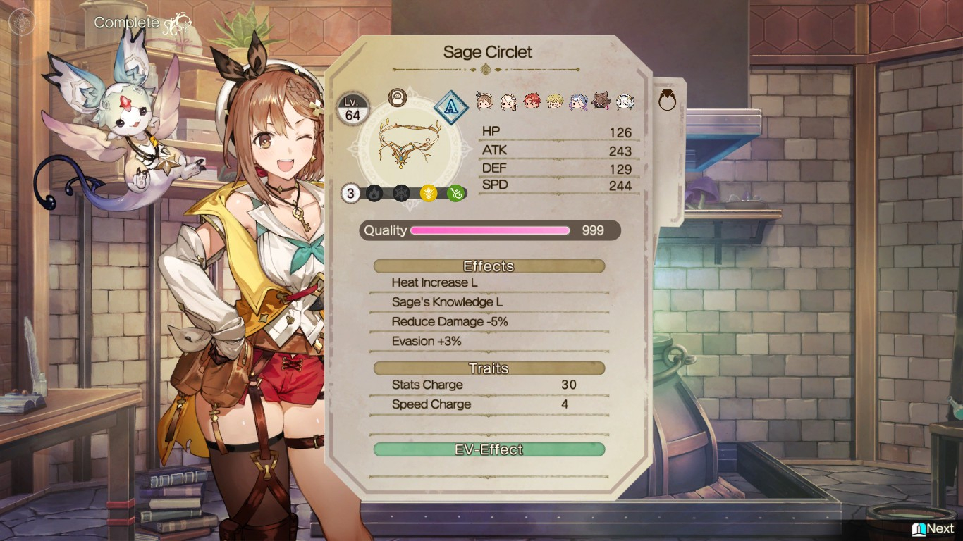 Sage Circlet with all effects | Atelier Ryza 2: Lost Legends & the Secret Fairy