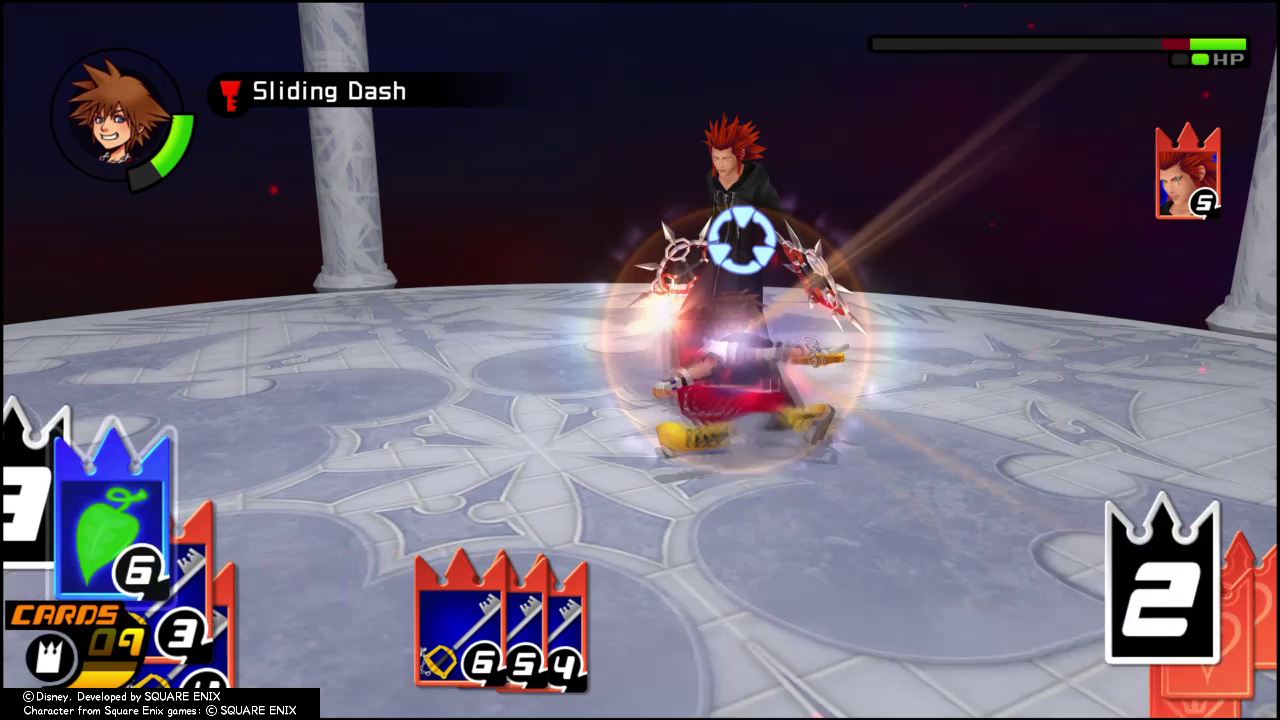 Sliding Dash is a pretty basic Sleight, but it’ll help you keep up with Axel | Kingdom Hearts Re:Chain of Memories
