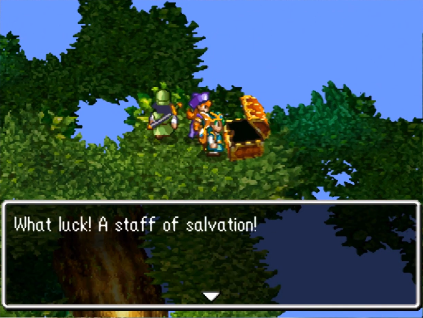 Where to find the Staff of Salvation in Dragon Quest IV
