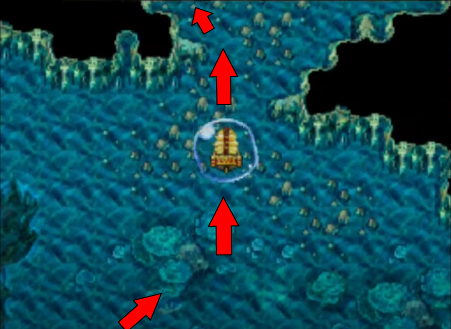 Head a bit northeast then north from the use location and then through this pass 2 | Dragon Quest VI