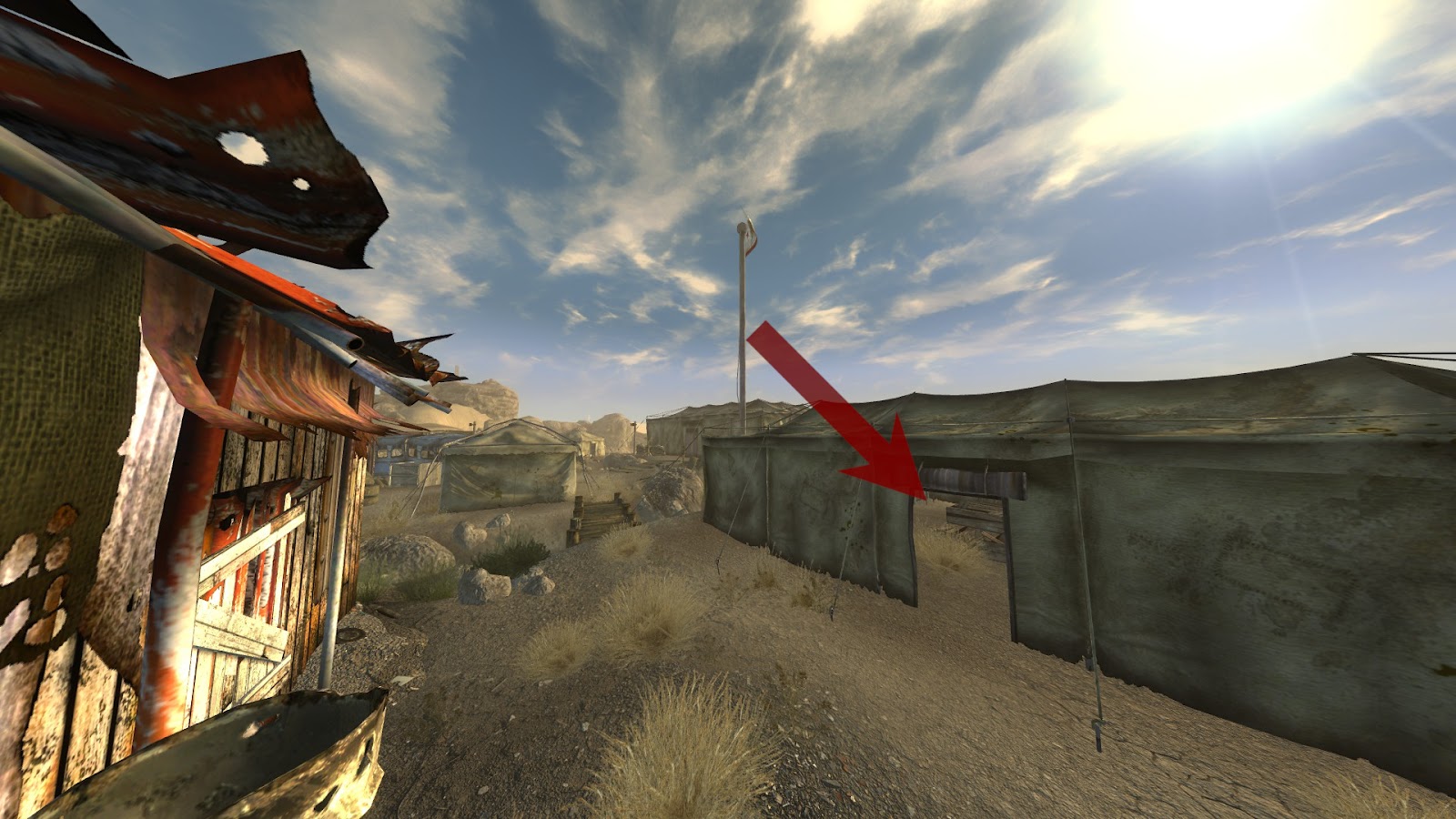 Entrance to Mayes’ tent | Fallout: New Vegas