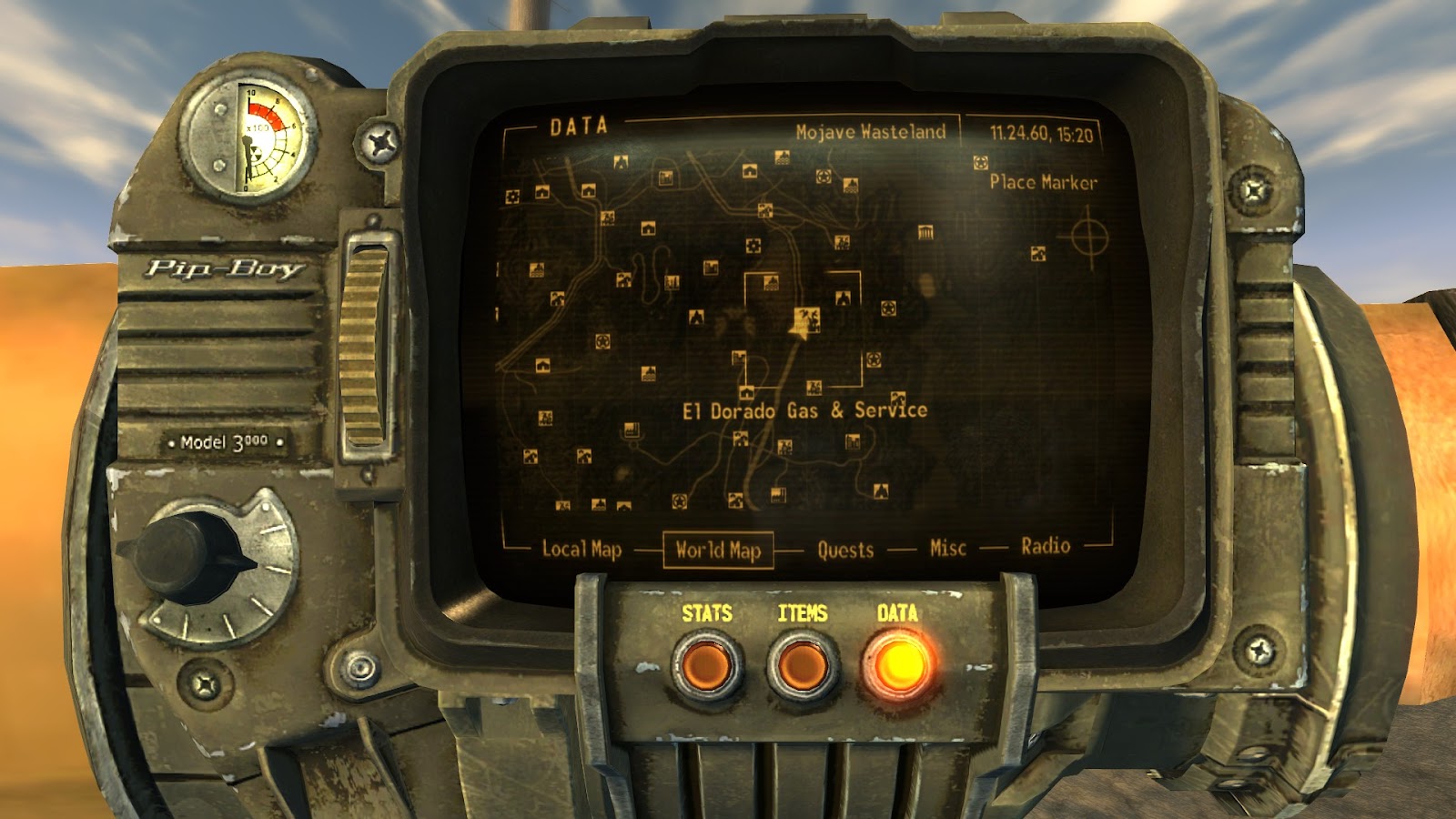 El Dorado Gas & Service on the world map | Fallout: New Vegas